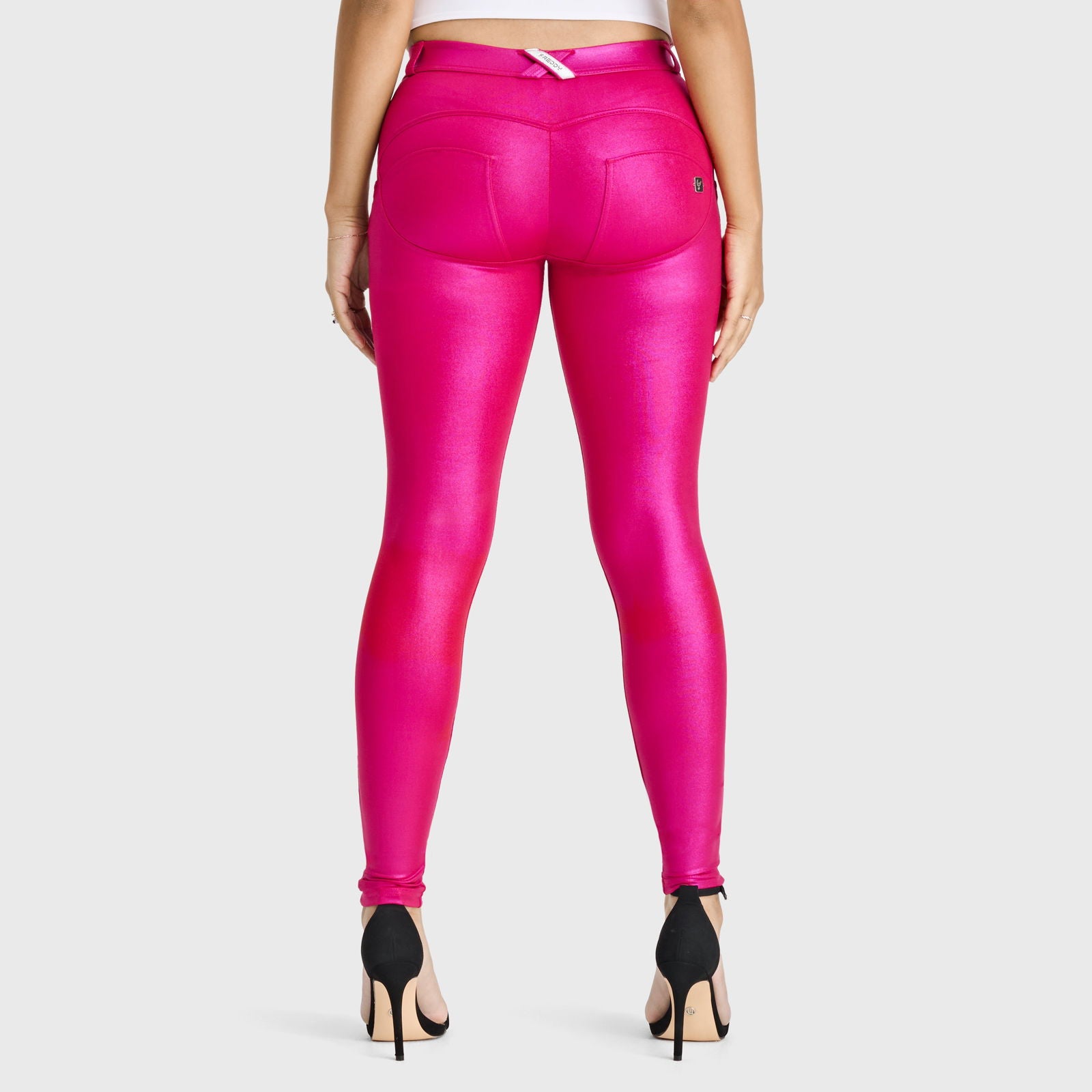 WR.UP® Disco Pants - Mid Rise - Full Length - Hot Pink - Freddy USA