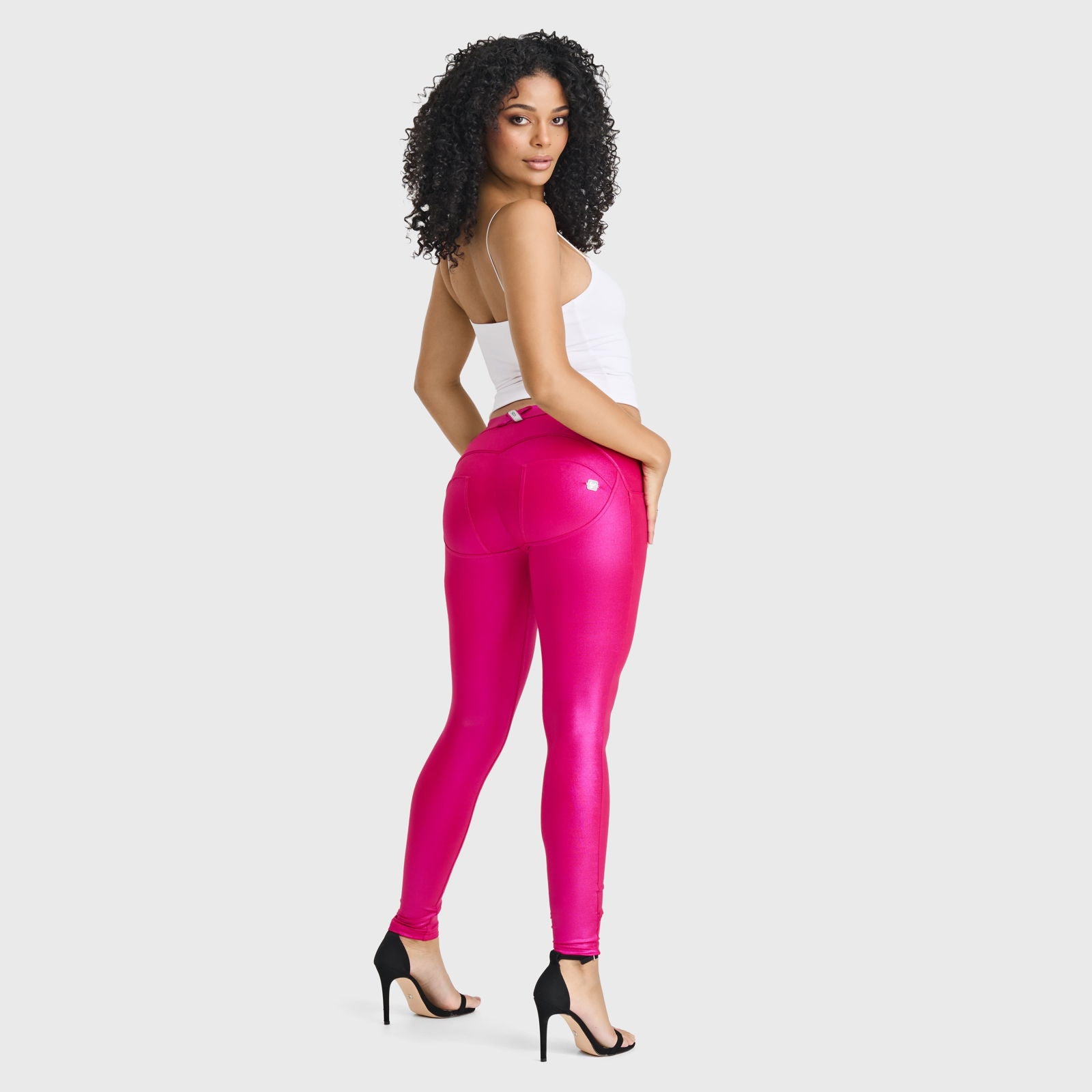 WR.UP® Disco Pants - Mid Rise - Full Length - Hot Pink - Freddy USA