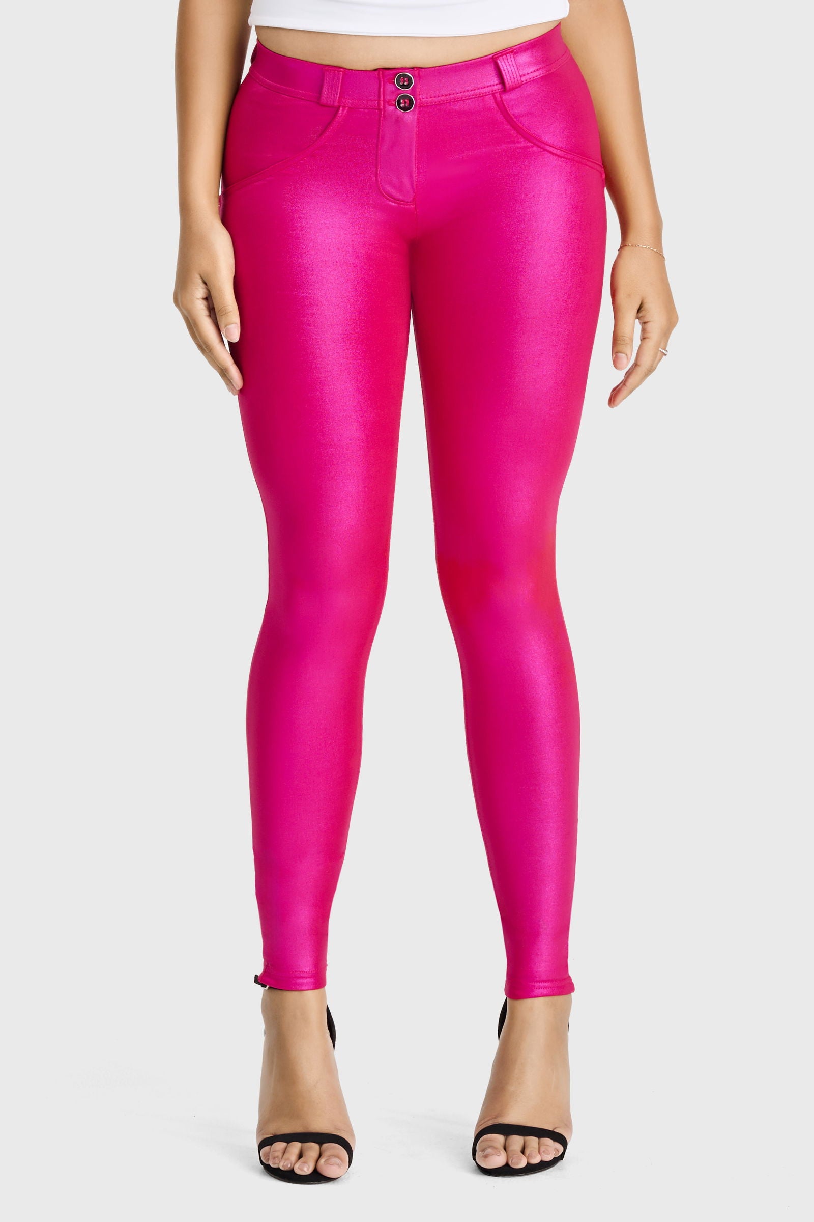 WR.UP® Disco Pants - Mid Rise - Full Length - Hot Pink 2