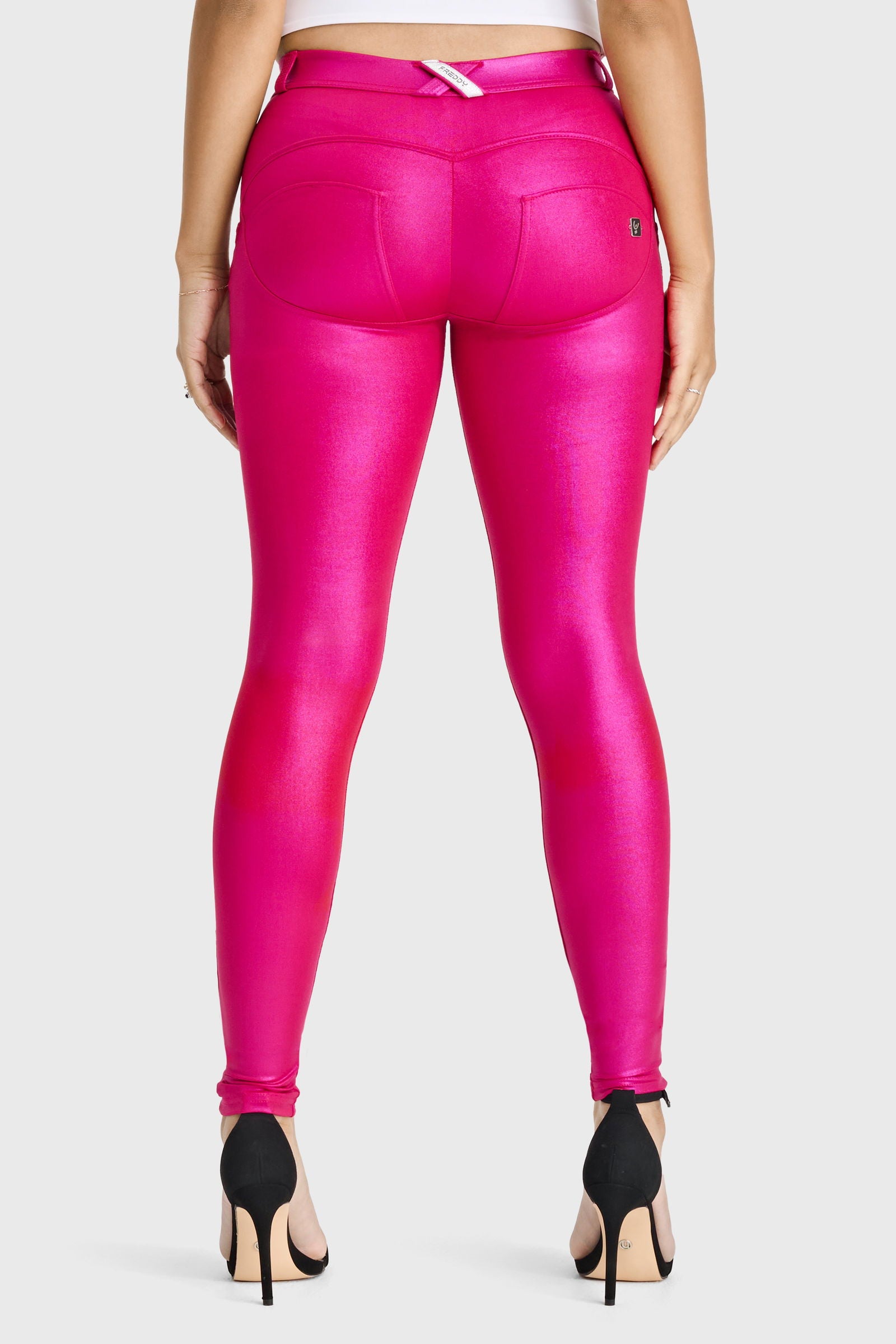 WR.UP® Disco Pants - Mid Rise - Full Length - Hot Pink 3