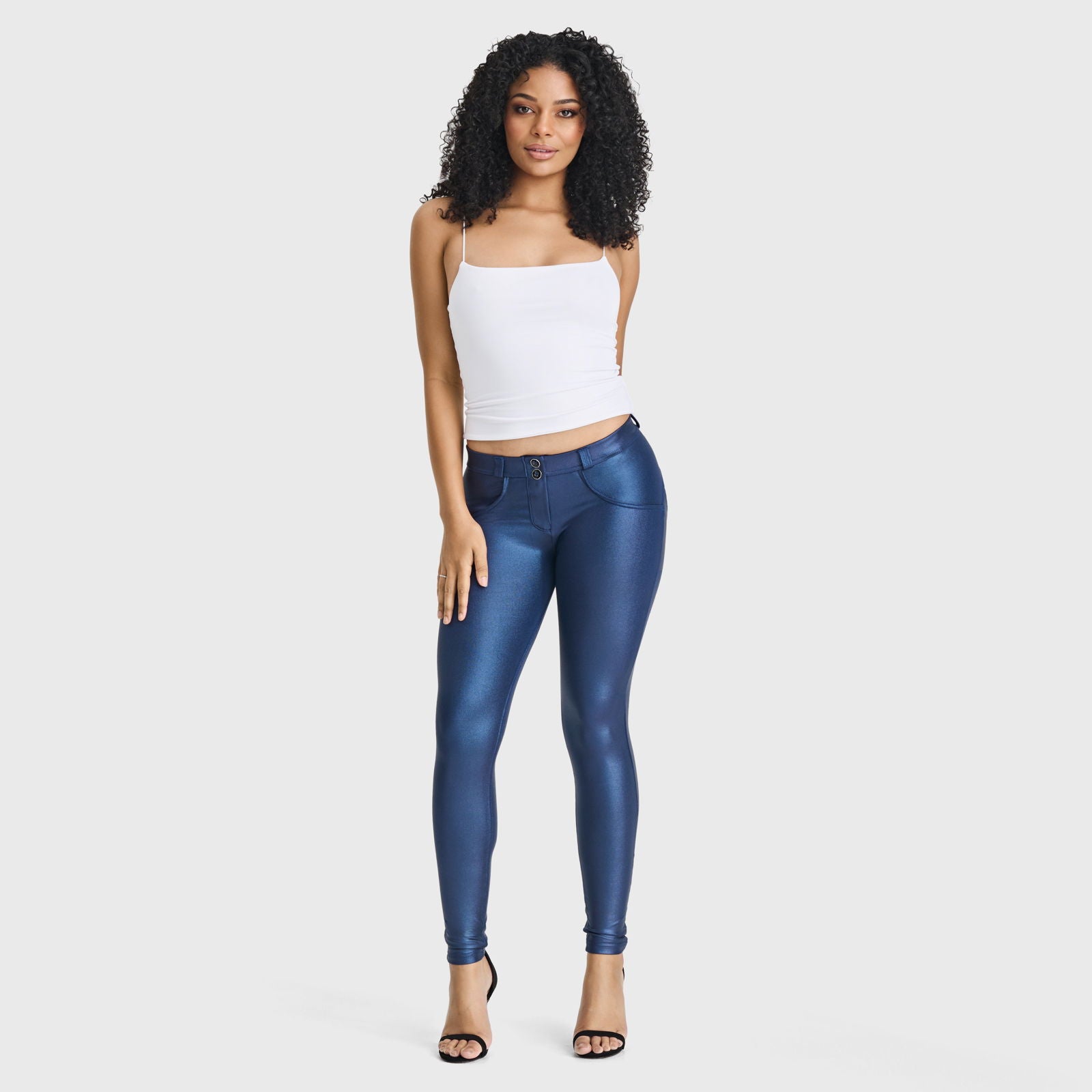 WR.UP® Disco Pants - Mid Rise - Full Length - Navy Blue - Freddy USA