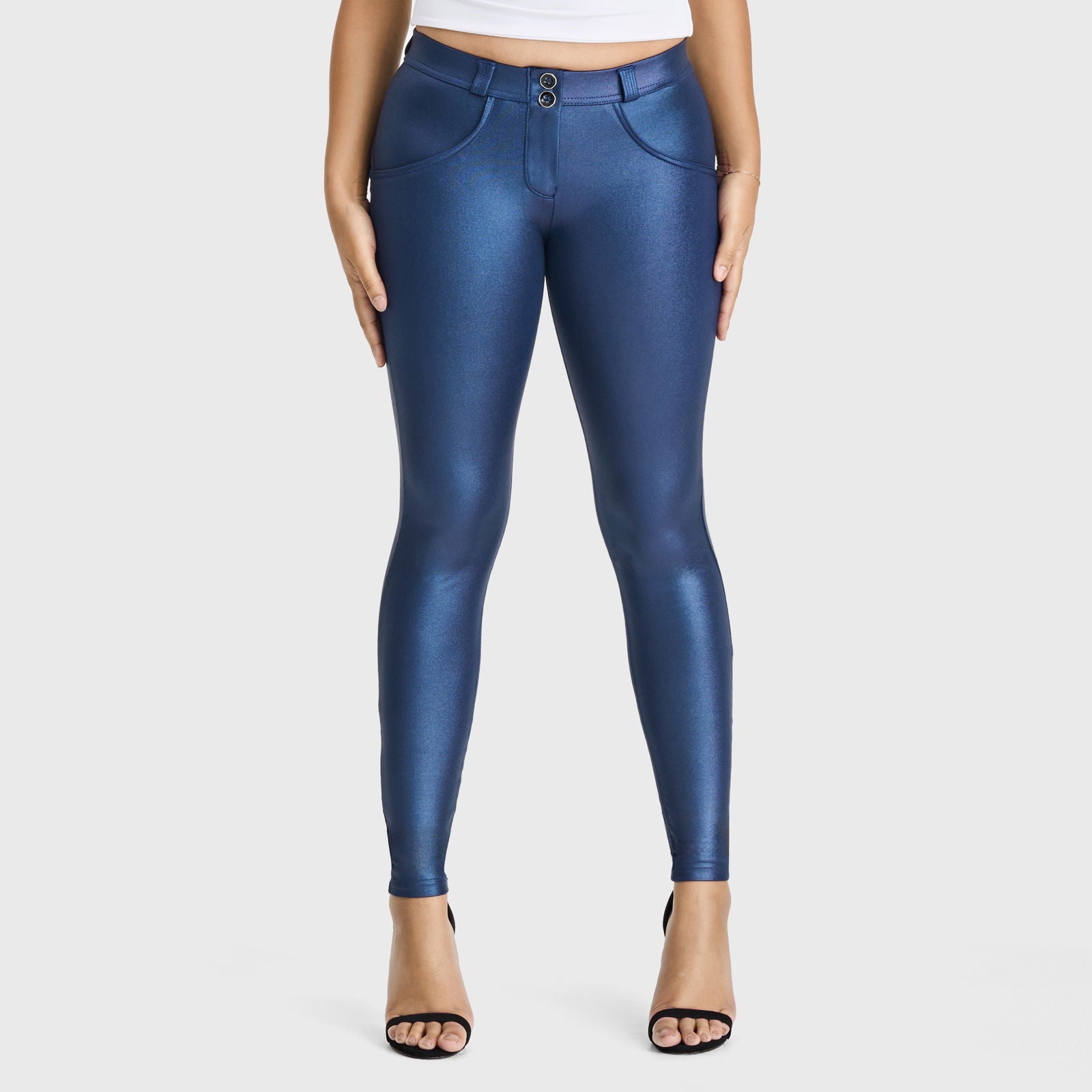 WR.UP® Disco Pants - Mid Rise - Full Length - Navy Blue - Freddy USA