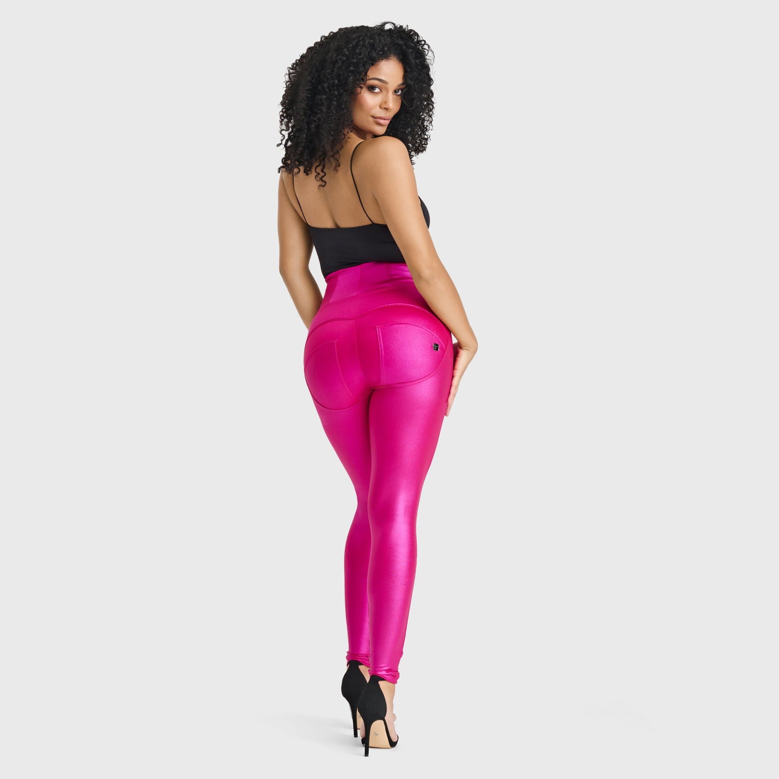 WR.UP® Disco Pants - Super High Waisted - Full Length - Hot Pink - Freddy USA