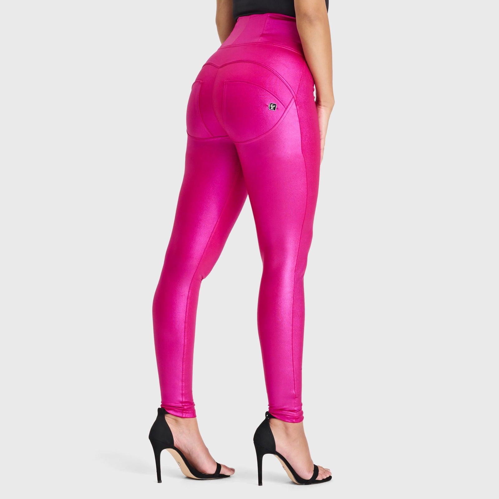 WR.UP® Disco Pants - Super High Waisted - Full Length - Hot Pink - Freddy USA