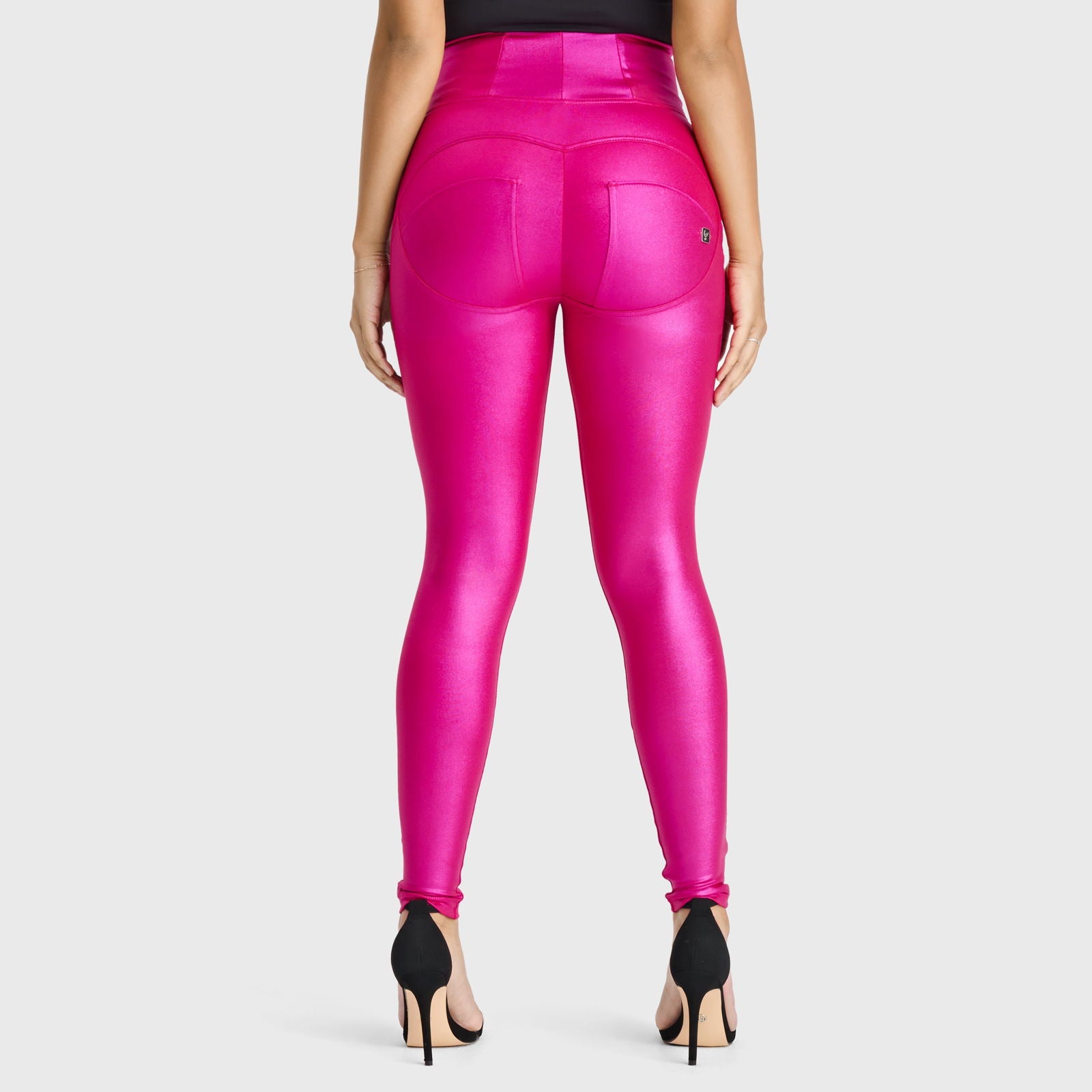 WR.UP® Disco Pants - Super High Waisted - Full Length - Hot Pink - Freddy USA