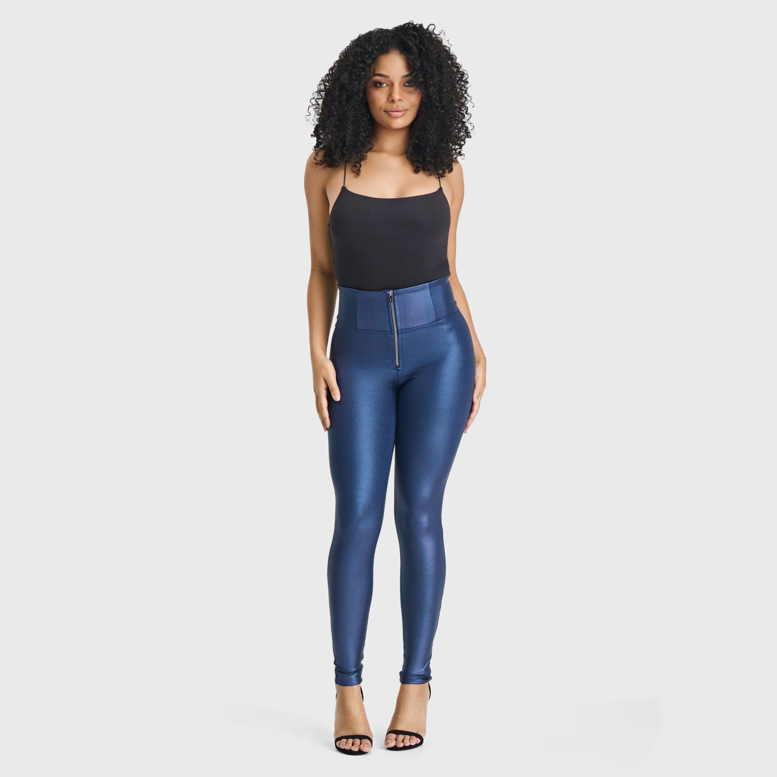 WR.UP® Disco Pants - Super High Waisted - Full Length - Navy Blue 1