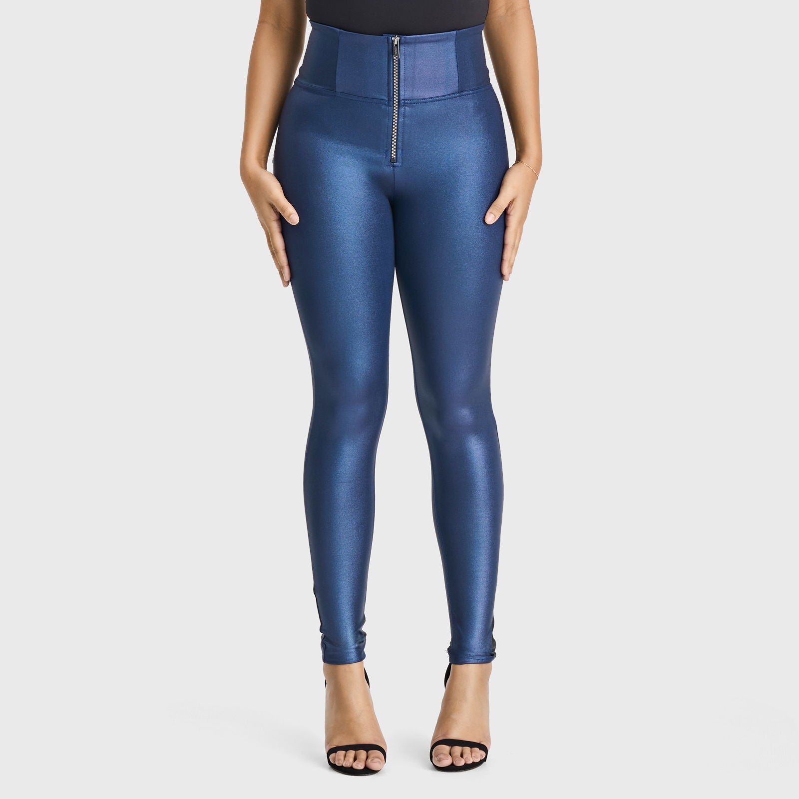 WR.UP® Disco Pants - Super High Waisted - Full Length - Navy Blue - Freddy USA