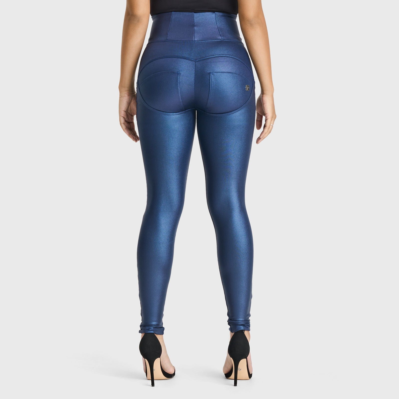 WR.UP® Disco Pants - Super High Waisted - Full Length - Navy Blue - Freddy USA