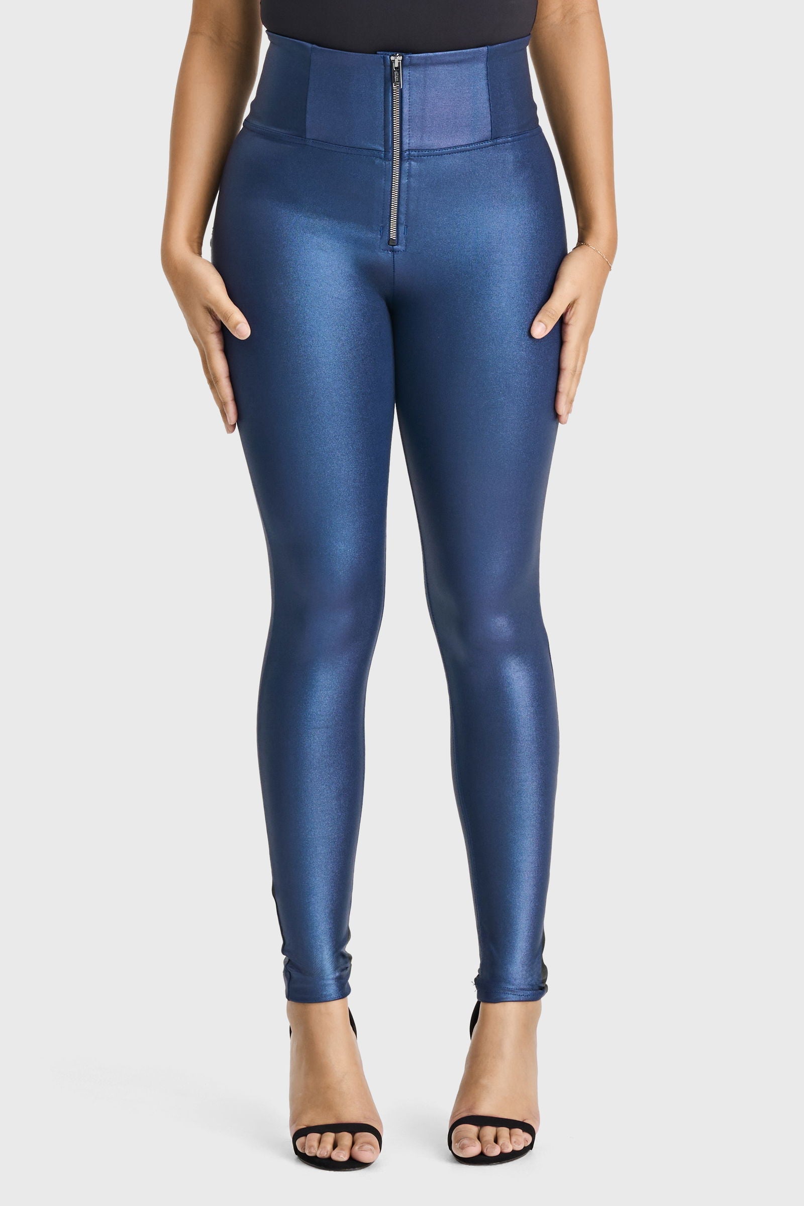 WR.UP® Disco Pants - Super High Waisted - Full Length - Navy Blue 3