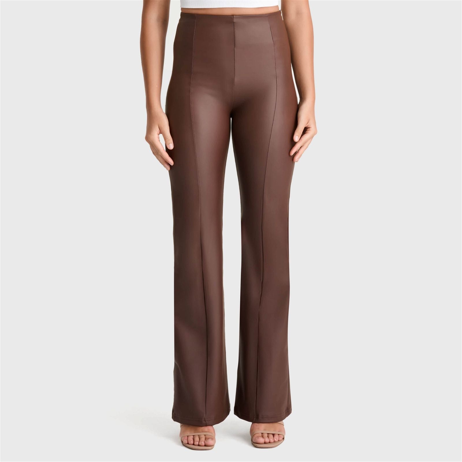 WR.UP® Faux Leather - Super High Waisted - Super Flare - Chocolate 3