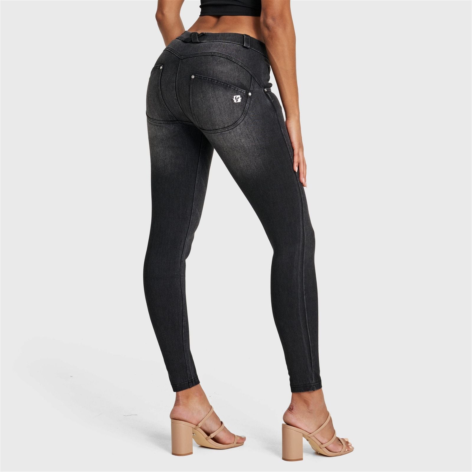 WR.UP® SNUG Jeans - Mid Rise - Full Length - Black + Black Stitching 1