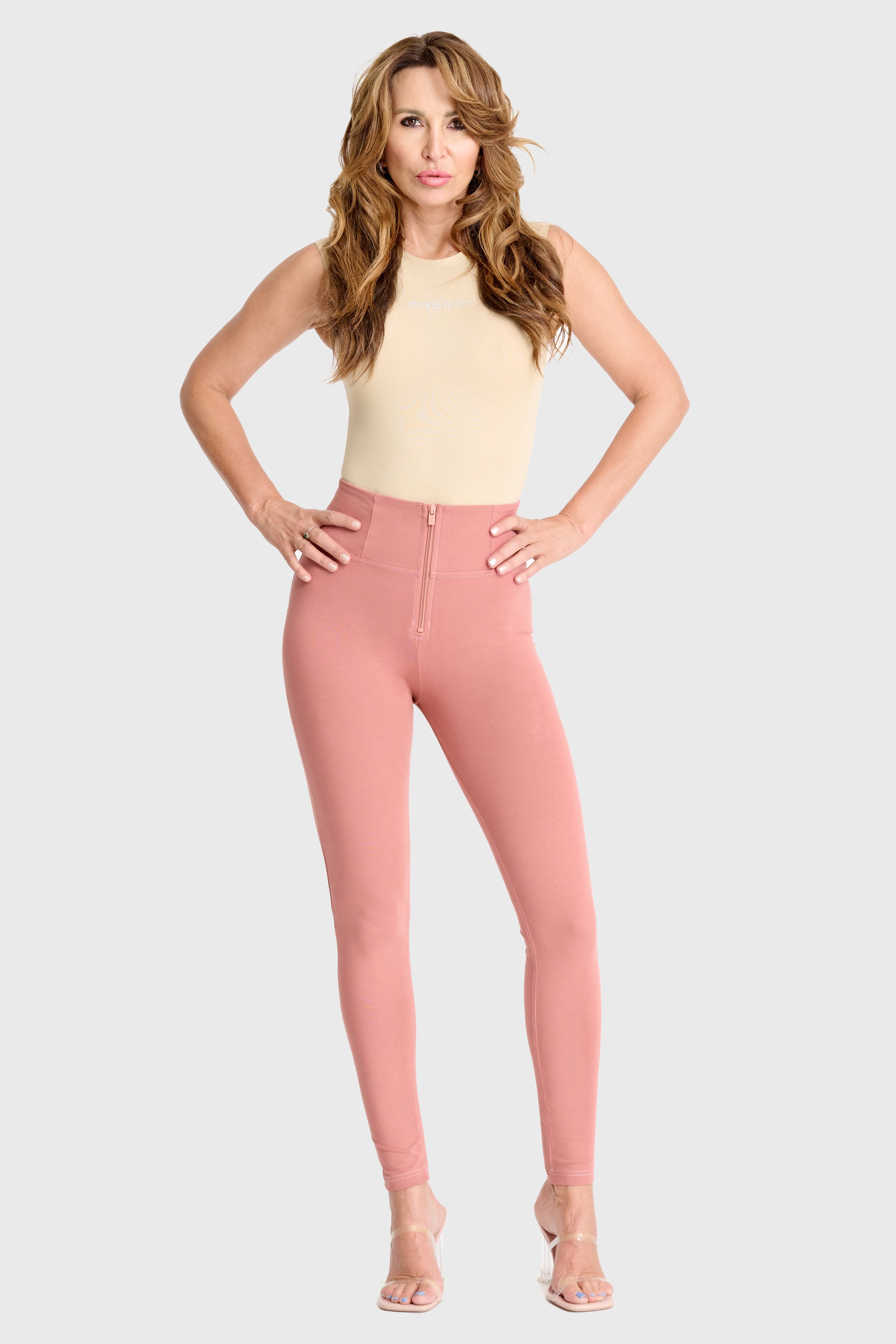 WRUP Fashion - High Waisted - Full Length - Dusty Rose 2