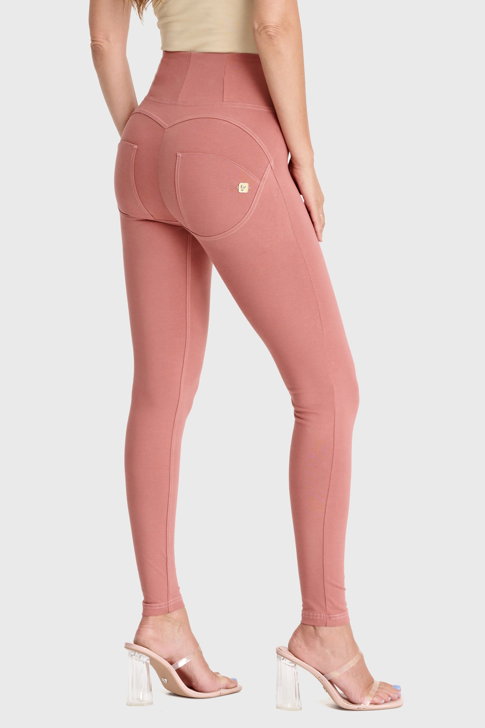 WRUP Fashion - High Waisted - Full Length - Dusty Rose 3