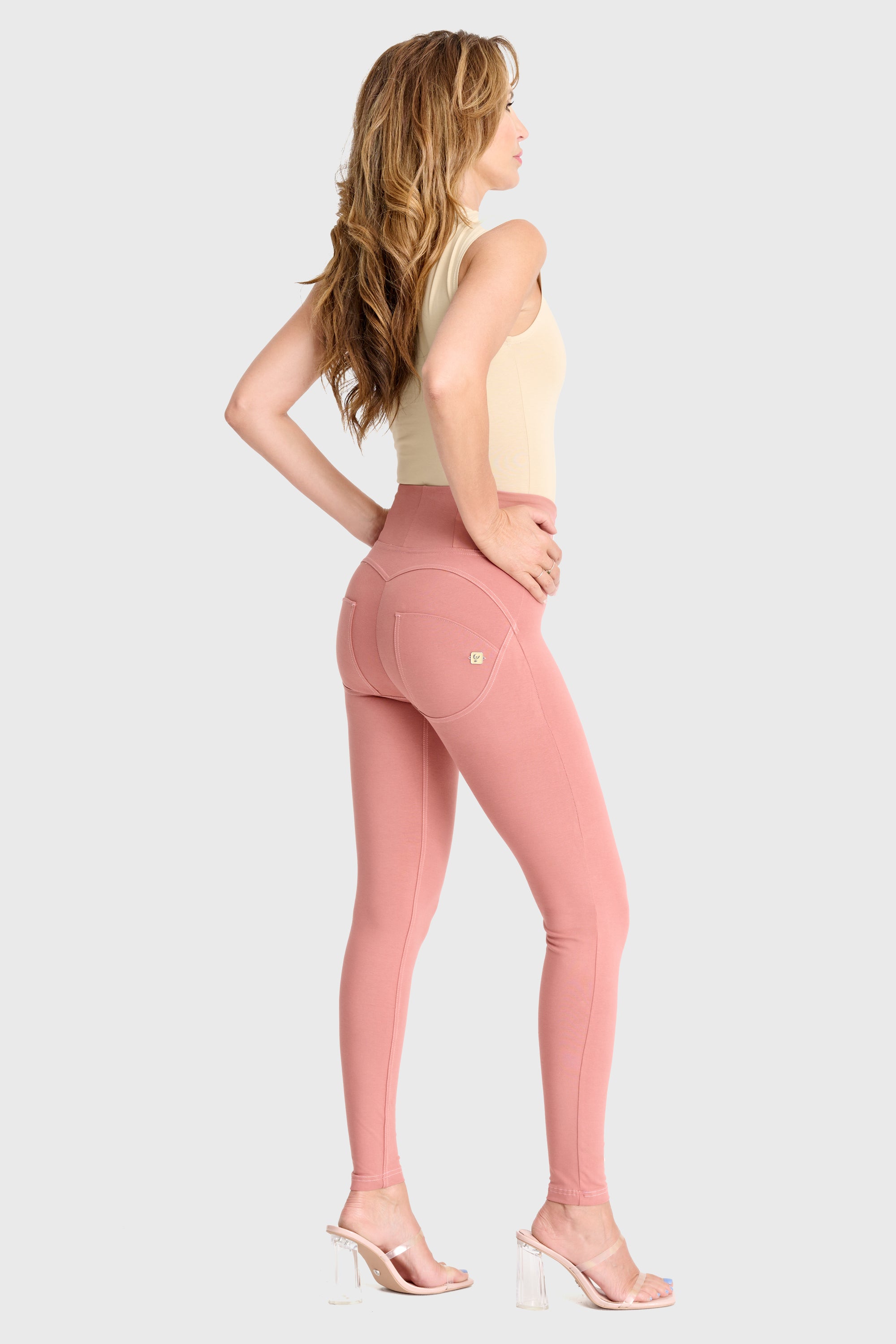 WRUP Fashion - High Waisted - Full Length - Dusty Rose 3