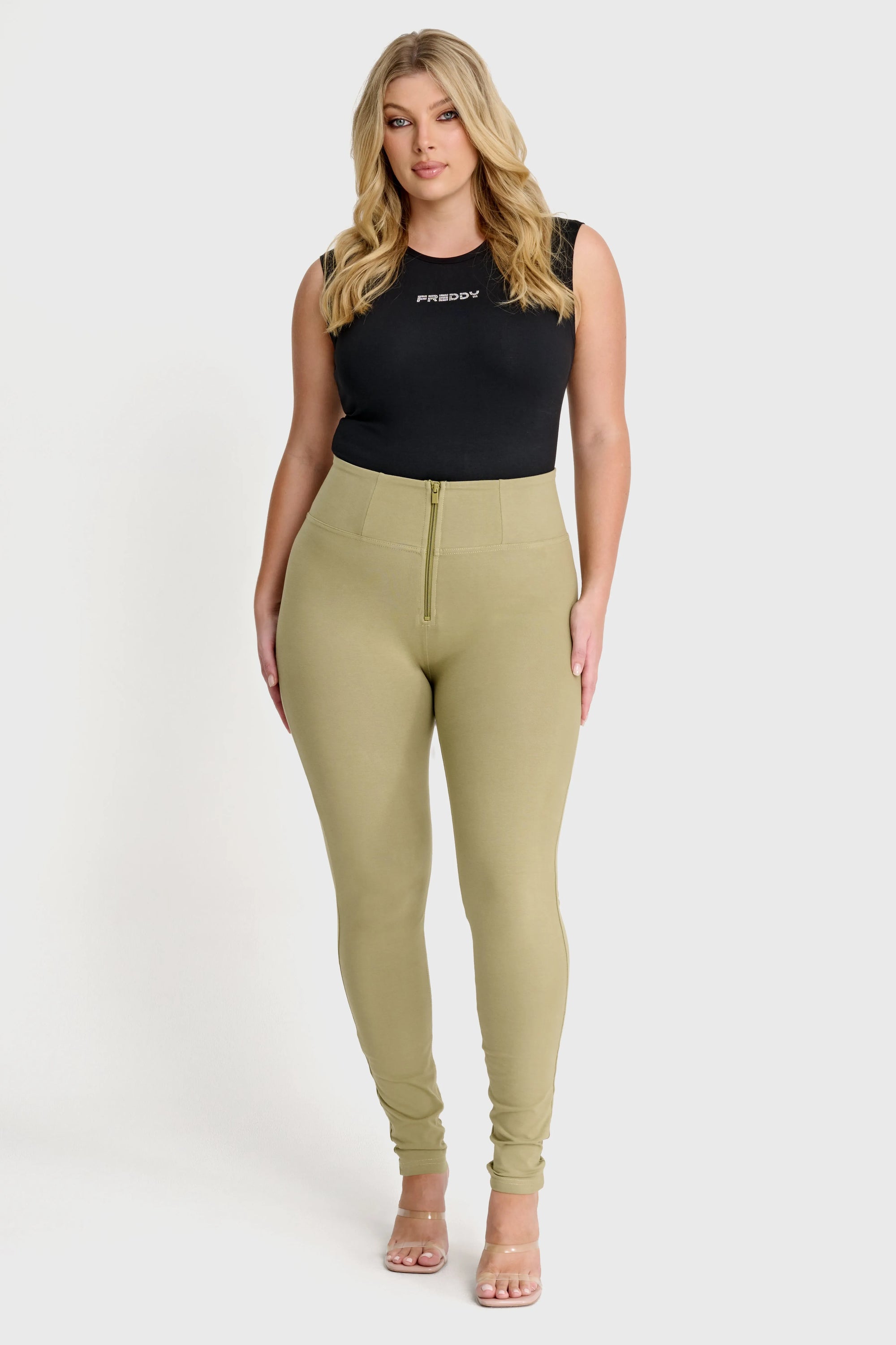 WRUP Fashion - High Waisted - Full Length - Sage Green 2