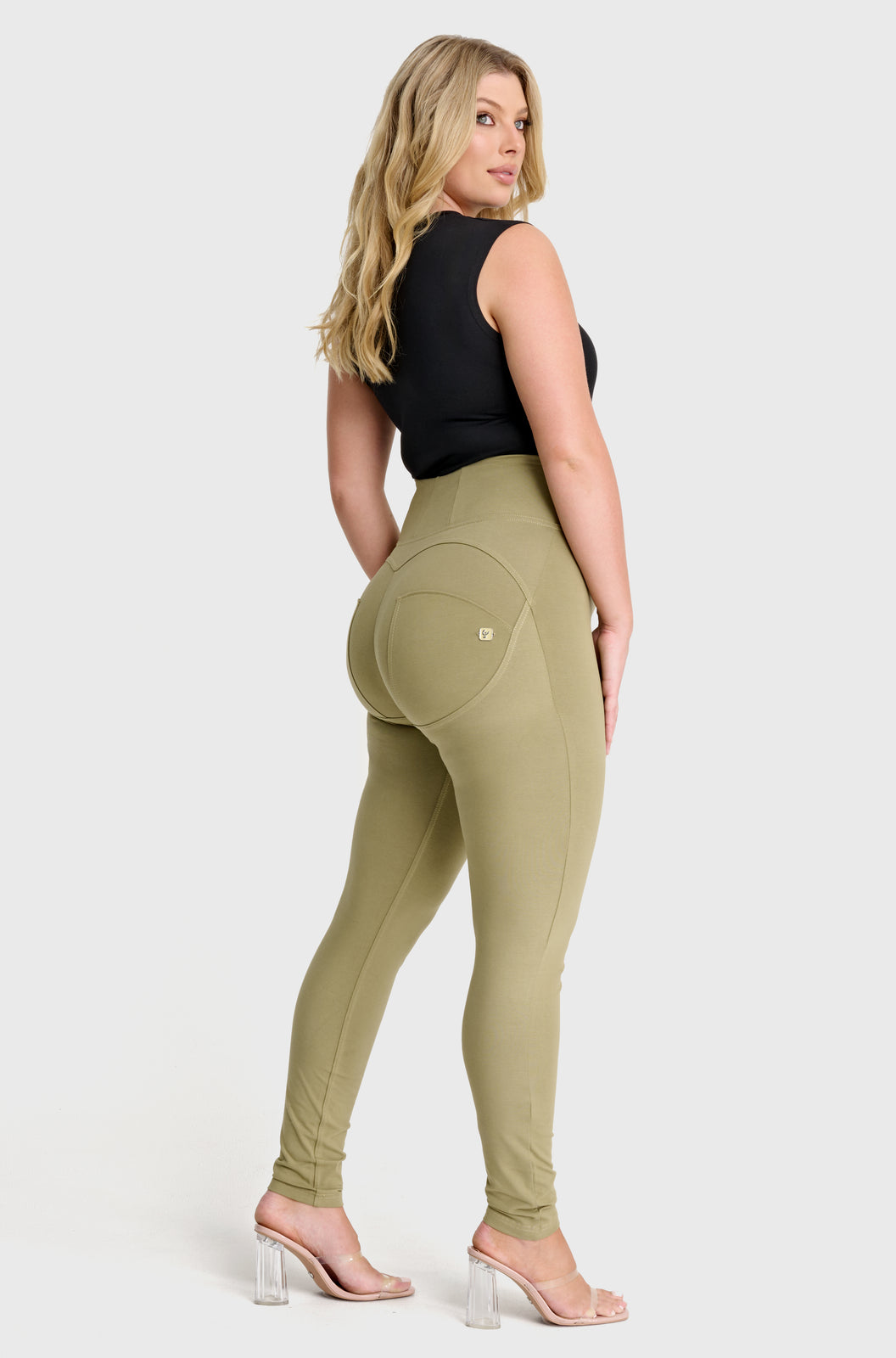 WRUP Fashion - High Waisted - Full Length - Sage Green