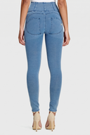 WRUP Denim - High Waisted - Full Length - Light Blue + Blue Stitching