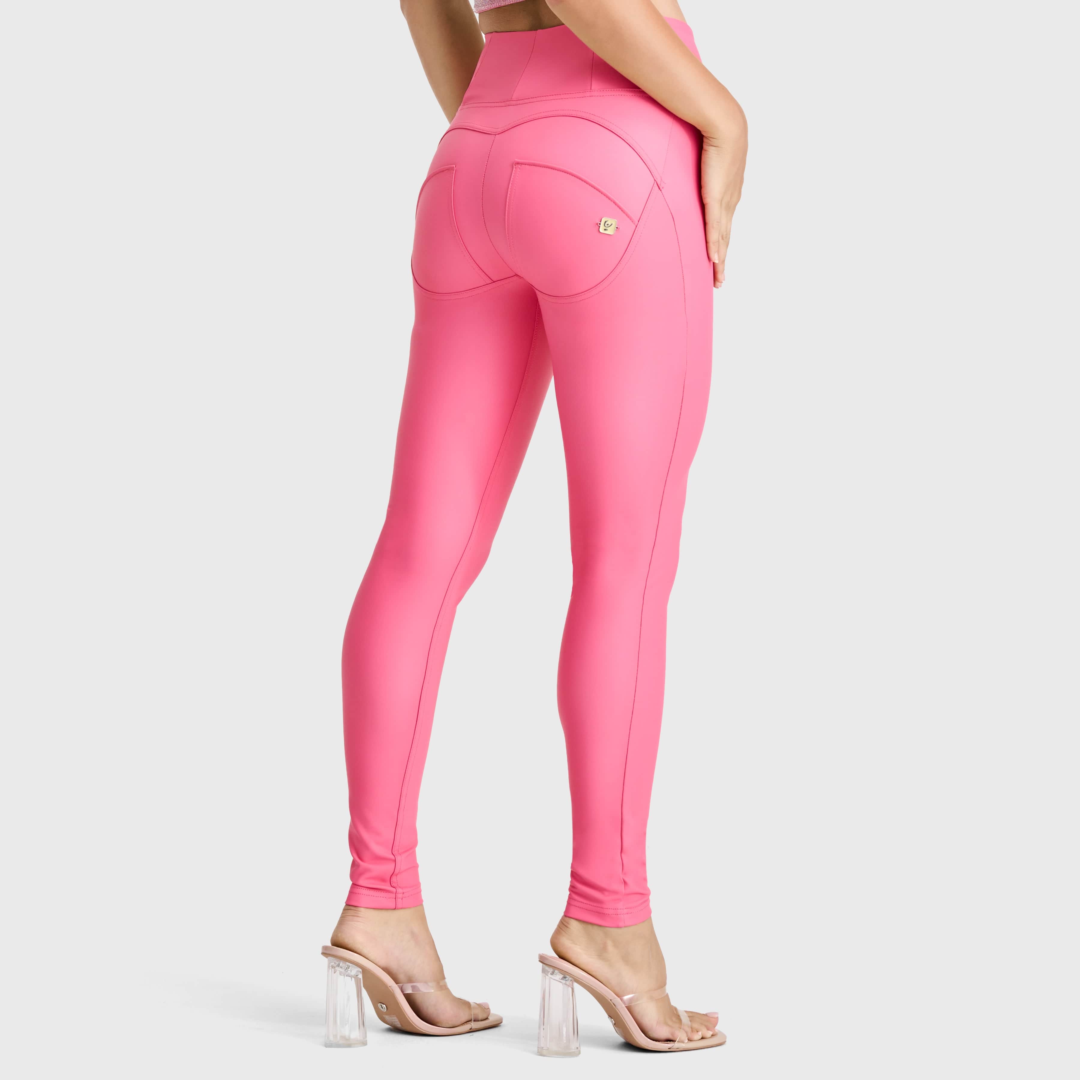 WR.UP® Faux Leather - High Waisted - Full Length - Candy Pink 1