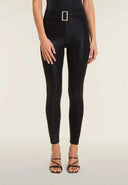 WRUP Velvet Leather with Buckle - High Waisted - Full Length - Black