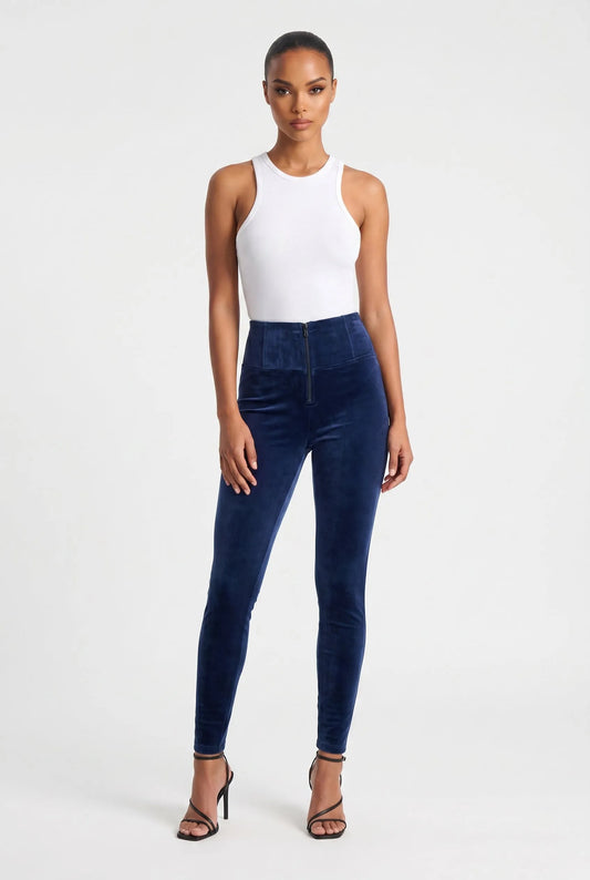 WRUP Velvet - High Waisted - Full Length - Deep Blue