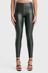 WR.UP® Python Faux Leather Limited Edition - High Waisted - Full Length - Forest Mist 3