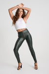 WR.UP® Python Faux Leather Limited Edition - High Waisted - Full Length - Forest Mist 7