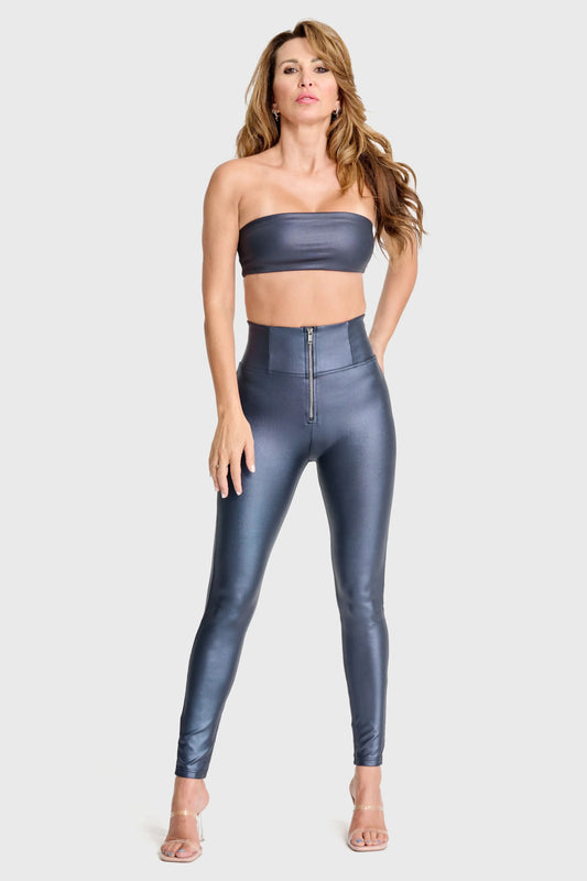 WRUP Luxe Shimmer - Super High Waisted - Full Length - Deep Blue