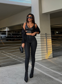 WRUP Luxe Shimmer - Super High Waisted - Full Length - Black