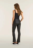 WRUP Faux Leather - High Waisted - Mini Flare - Black