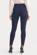 WRUP Military Button Detail Fashion - High Waisted - Ankle Length - Deep Blue