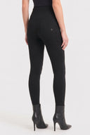 WRUP Military Button Detail Fashion - High Waisted - Ankle Length - Black