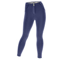 WRUP Curvy Fashion - High Waisted - Petite Length - Indigo Blue