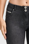WR.UP® SNUG Jeans - 2 Button High Waisted - Bootcut - Black + Black Stitching 11