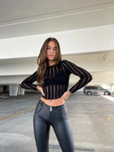 WRUP Faux Leather - Mid Rise - Full Length - Black