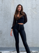 WRUP Luxe Shimmer - High Waisted - Ankle Length - Matte Black