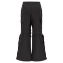 Cargo Pants - High Waisted - Full Length - Black
