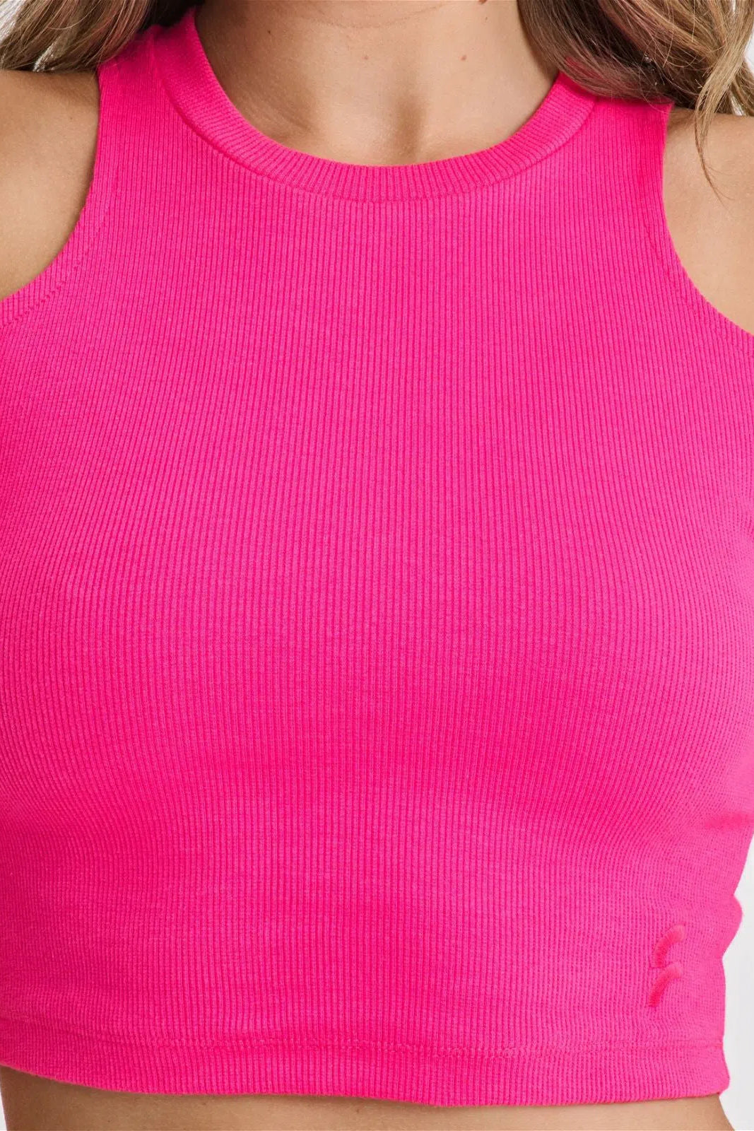 Camiseta corta con aberturas - Rosa 2