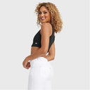 Cropped Tank Top - Black