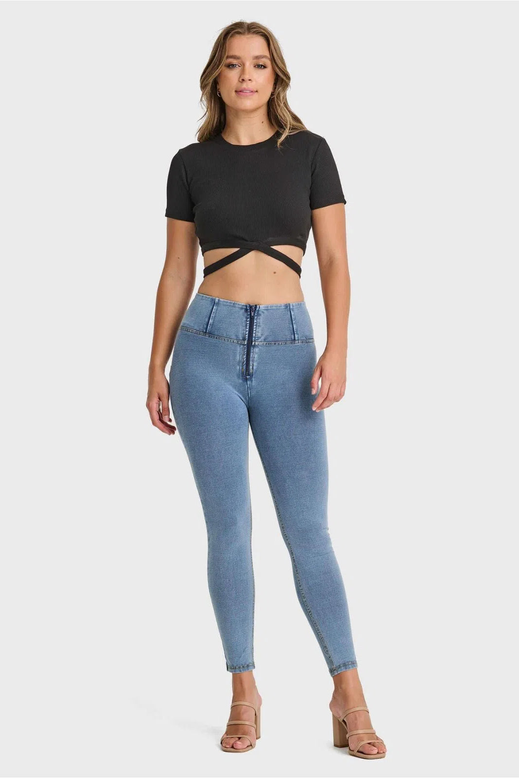 Cropped Wrap Around T Shirt - Black 2