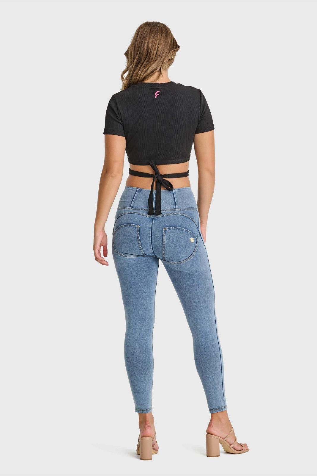 Cropped Wrap Around T Shirt - Black 3