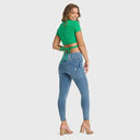 Cropped Wrap Around T Shirt - Green