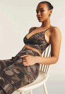 Cross Front Top - Gray Camo