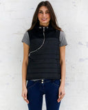 Puffer Vest - Curve Zip - Black