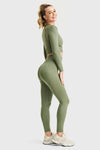 Seamless Cropped Long Sleeved - Military Green 6