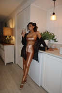 WRUP Disco Pants - Super High Waisted - Full Length - Rose Gold