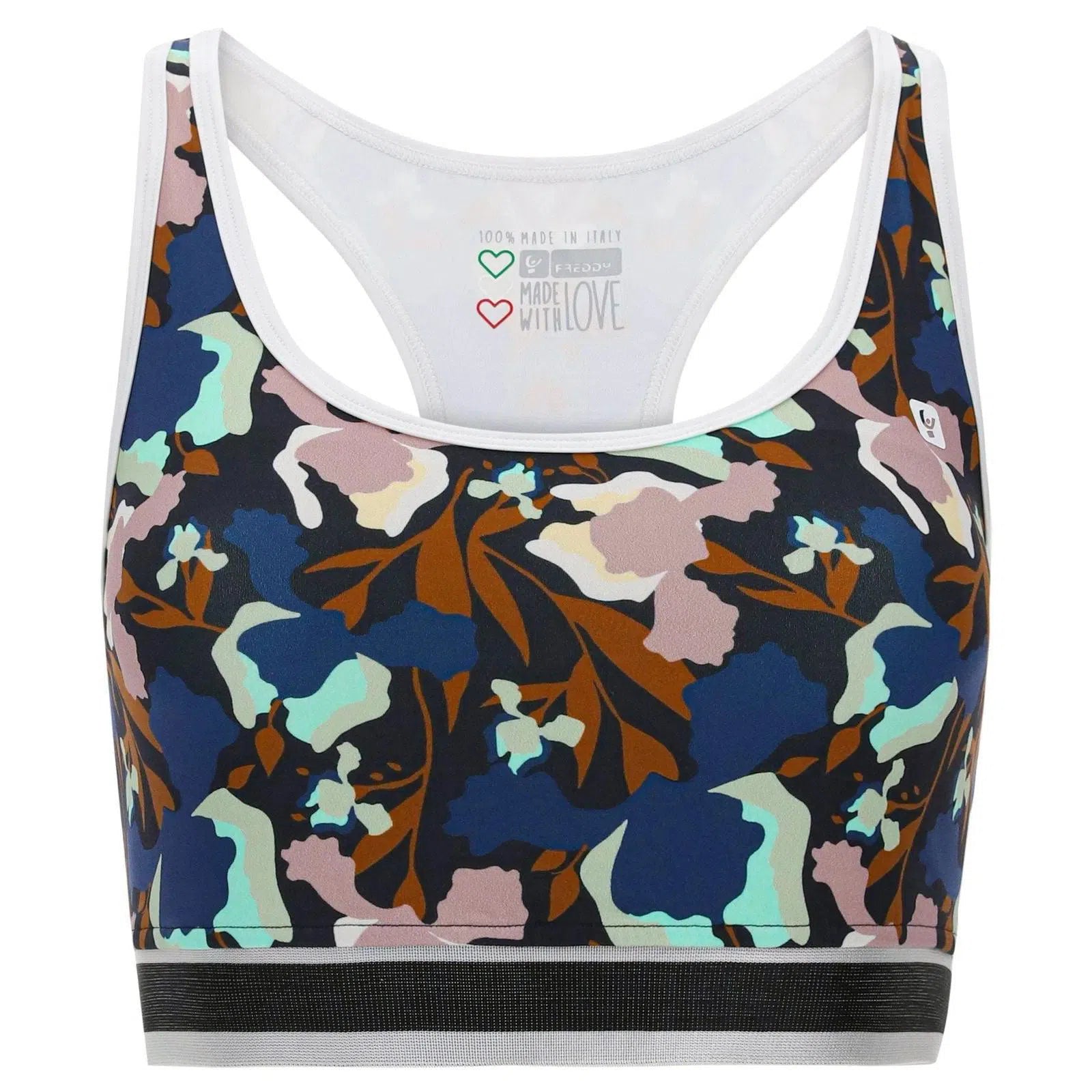 Top corto deportivo MII - Estampado floral 2