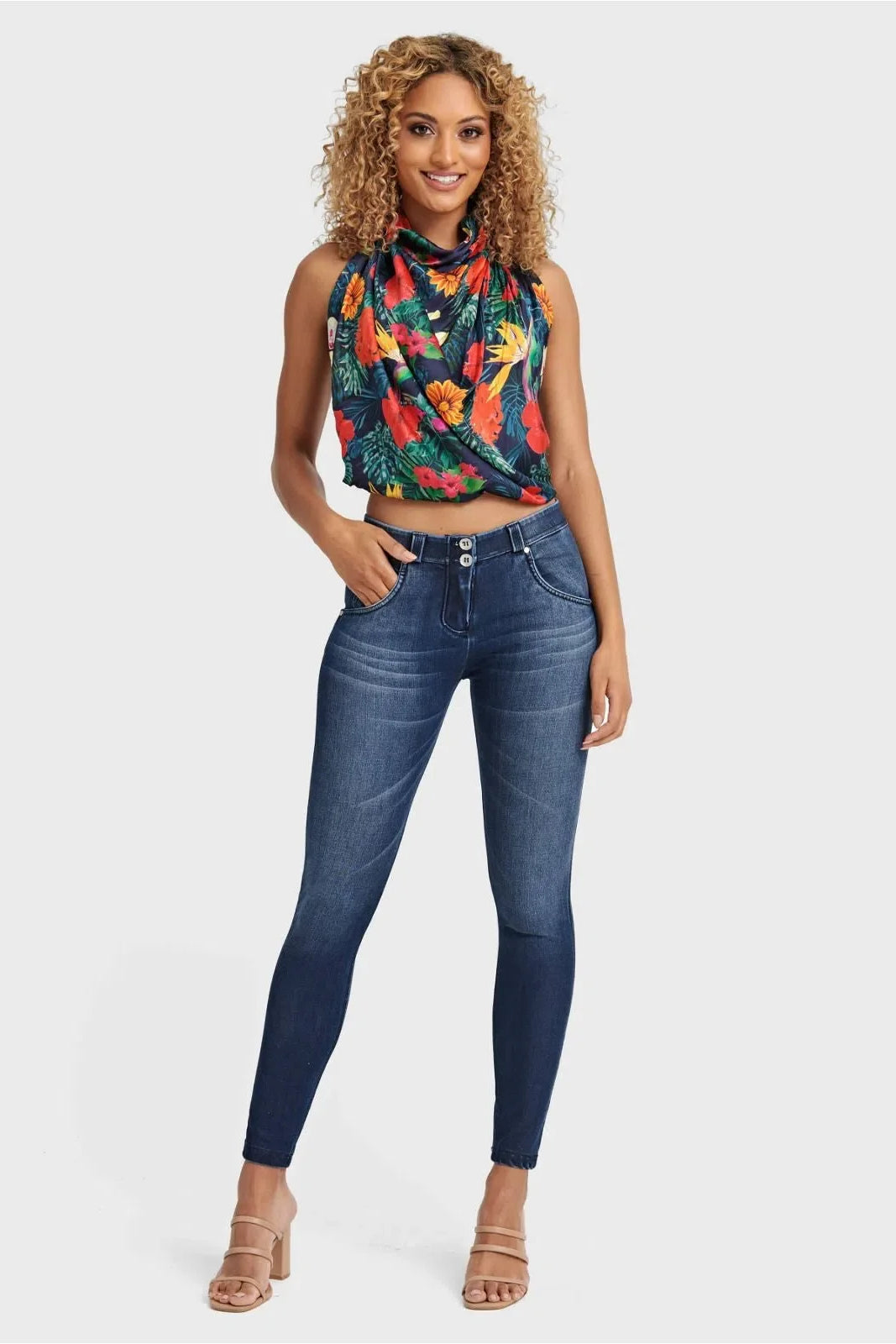 Top Bufanda Multiway - Rojo Floral 3