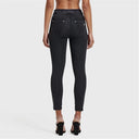 N.O.W® Denim - High Waisted - Petite Length - Black + Black Stitching