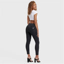 N.O.W® Denim - High Waisted - Petite Length - Black + Black Stitching