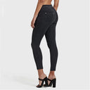 N.O.W® Denim - High Waisted - Petite Length - Black + Black Stitching
